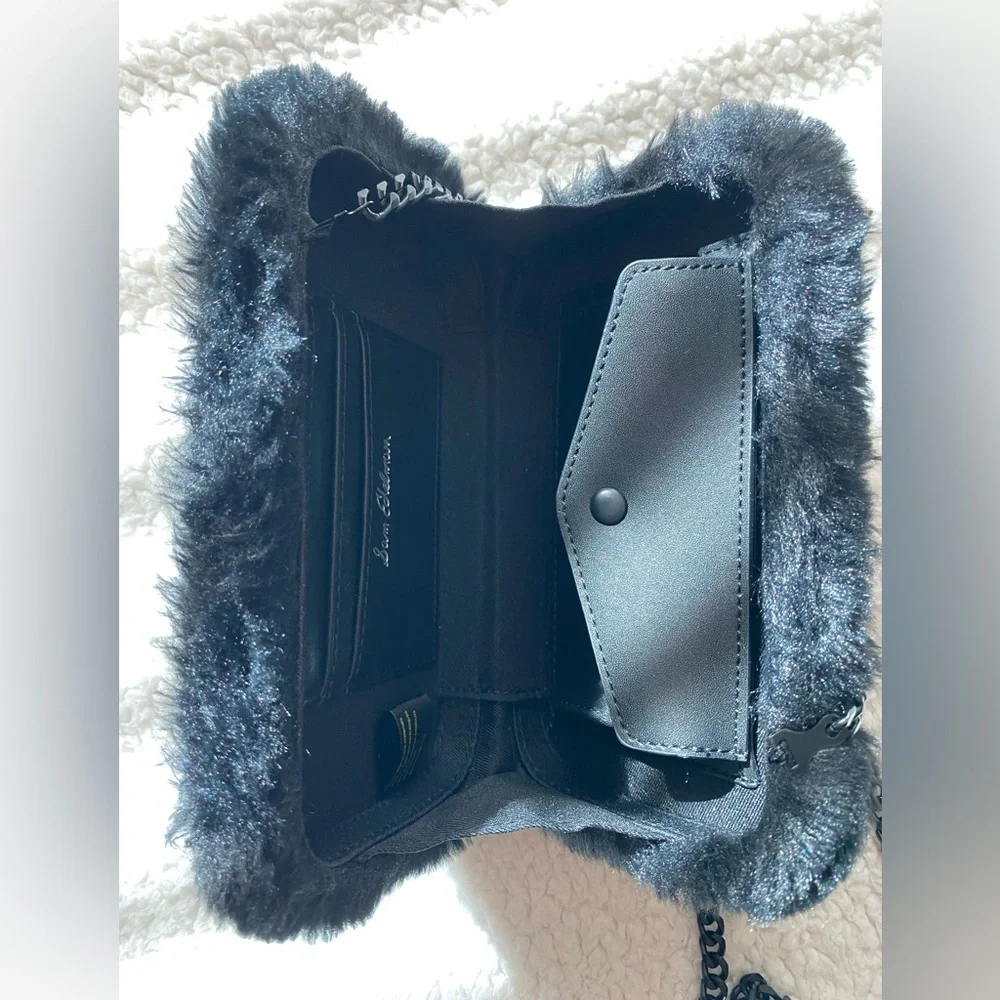 **SOLD** Sam Edelman Faux Fur Black Shoulder Bag - Picture 6 of 9